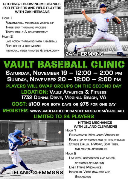 Vault Baseball Clinic Flyer