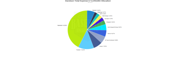 Davidson 2018 Expense By Sport