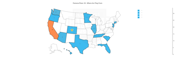 Pomona-Pitzer 2017 Distribution by State