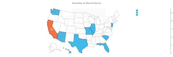 Pomona-Pitzer 2019 Distribution by State