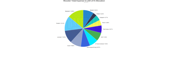 Wooster 2018 Expense by Sport