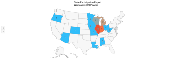 NCAA-D1 2020 Wisconsin State Participation