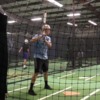 Batting practice cage and field
